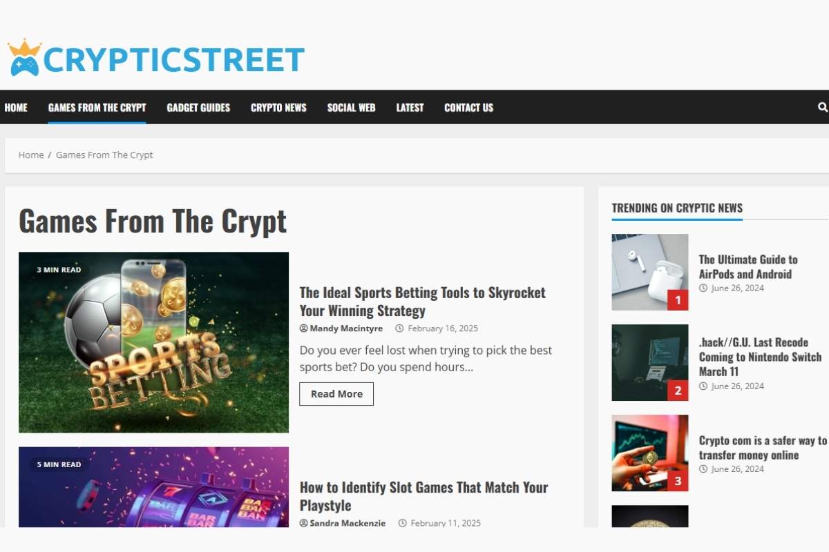 CrypticStreet Games From The Crypt