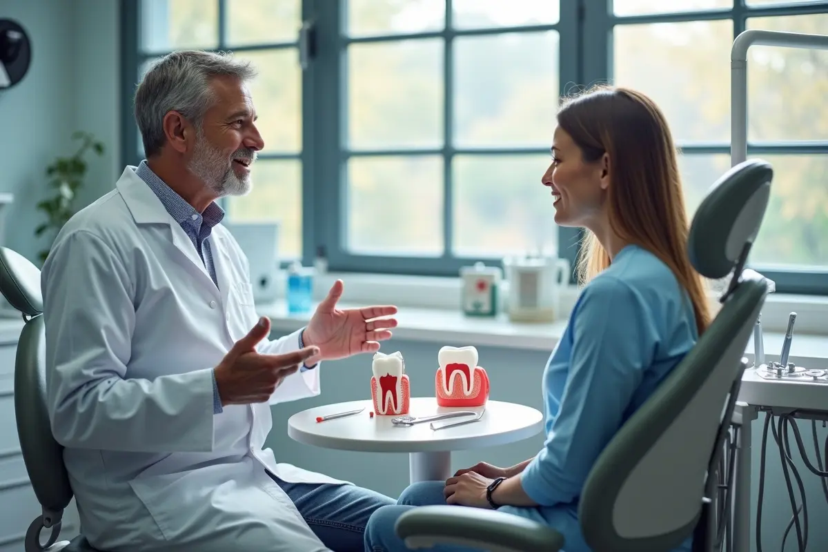 person learning difference between quick clean and thorough dental care